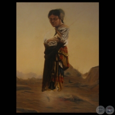 MUJER PARAGUAYA 1870, 2009 - Óleo sobre tela de EMMANUEL FRETES ROY